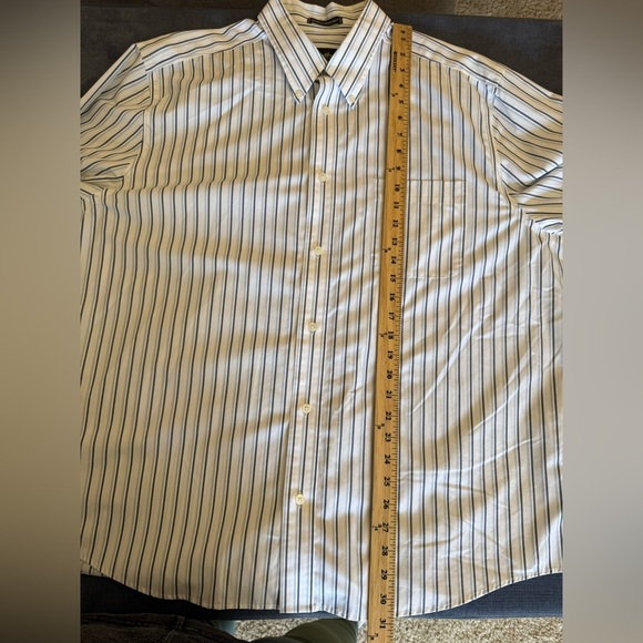 Eddie Bauer Mens Wrinkle Resistant Button Up Shirt SZ XL Multi Striped Cotton - Picture 9 of 9